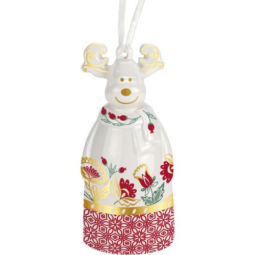 Addobbo campanella n porcellana "renna"