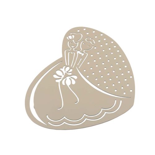 Sottopentola sposini 17 x 19 cm colore tortora - 2 pz.