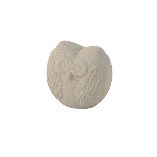 Gufo piccolo grigio, con effetto pietra - 3 pz.