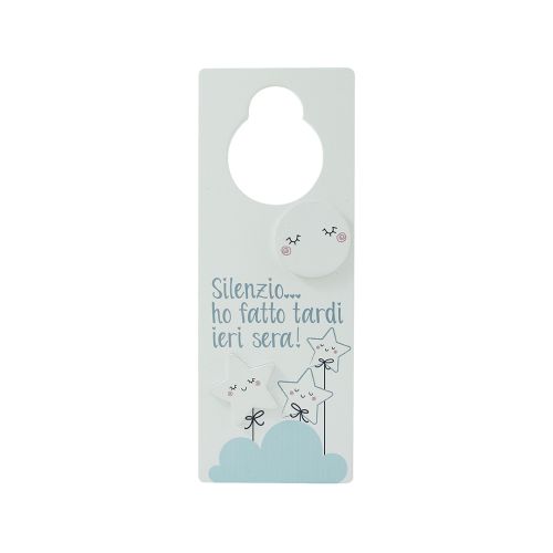 Targhetta per porta azzurro