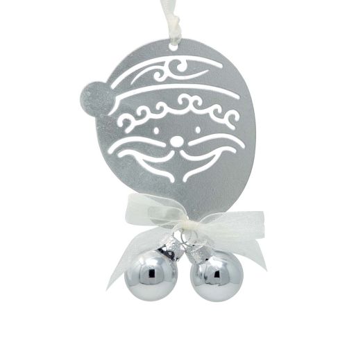 Set 3 addobbi natalizi in metallo - babbo natale