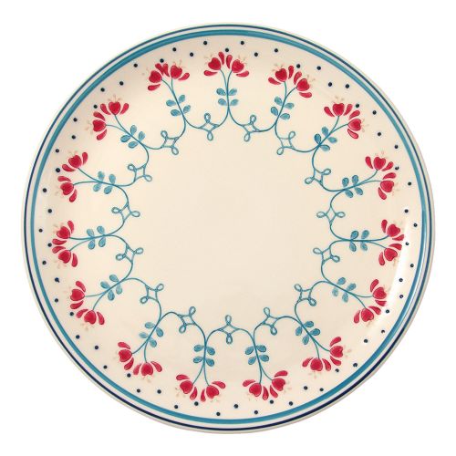 Piatto piano in ceramica decorata - 6 pz.