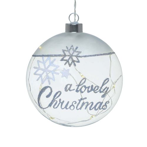 Medaglione luminoso con led colore argento