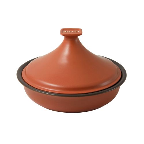 Tajine con coperchio colore rosso mattone