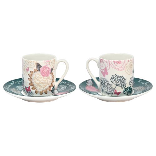 Set 2 tazze espresso decoro soffio