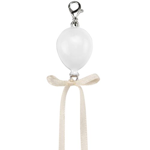 Charm palloncino bianco - 6 pz.