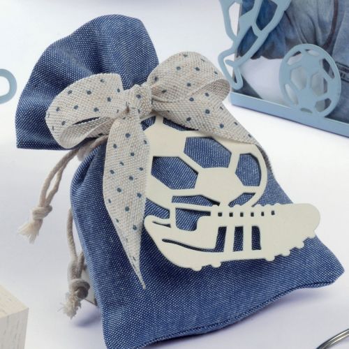 Portachiavi calciatore colore panna - 2 pz.