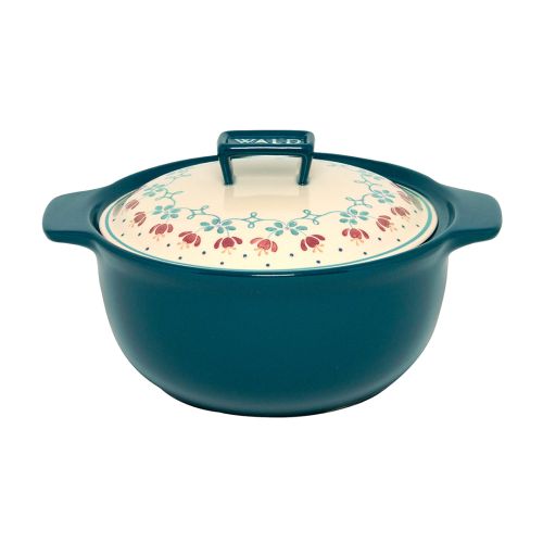 Pentola decorata in ceramica blu - 250 cl