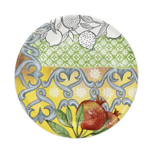 Piatto piano decor mediterraneo - 6 pz.