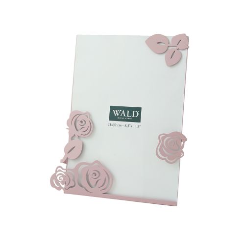 Portafoto con rose rosa antico