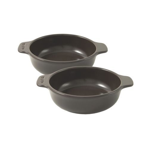 Set 2 piatti-casseruole colore antracite