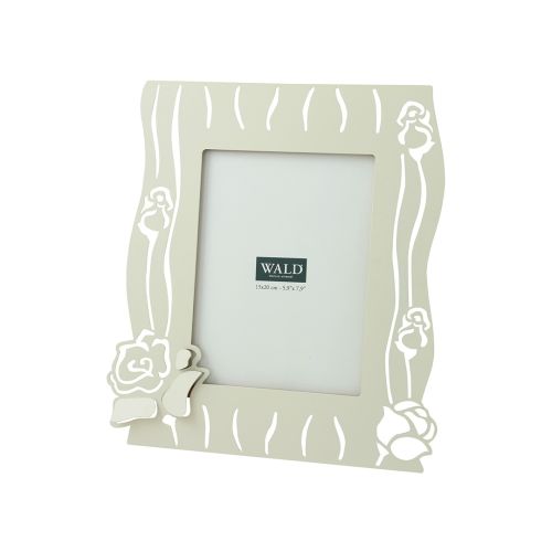 Cornice con rose avorio