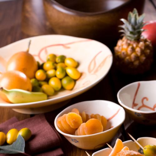 Ciotola centrotavola, fruttiera decoro fusion