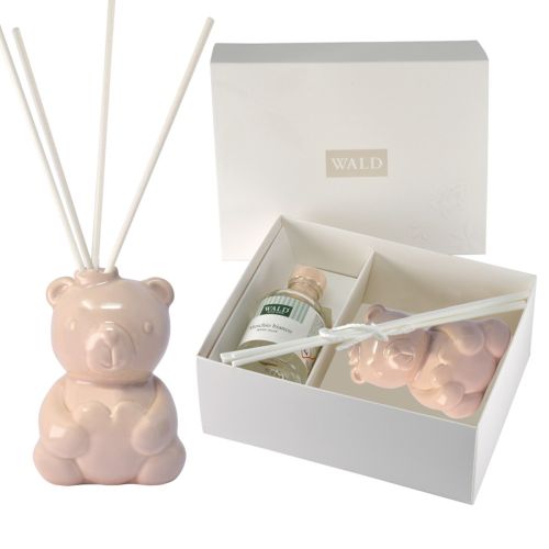 Profumatore orsetto colore nocciola - rosa - 2 pz.