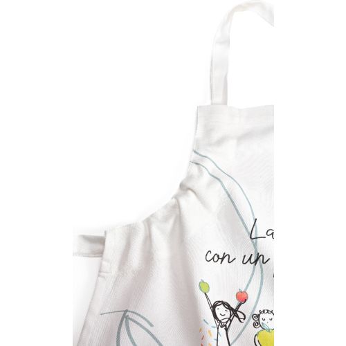 Grembiule 100% cotone decoro risi e sorrisi