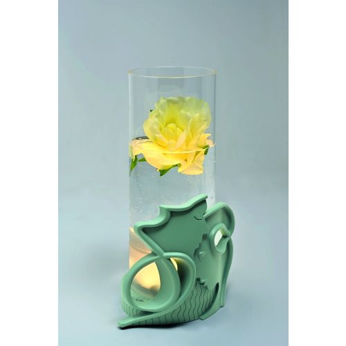 Lampada, vaso sentimento colore aqua-green