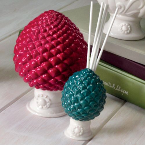 Profumatore pigna grande colore rosso rubino