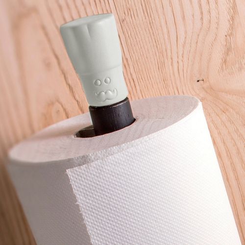 Portarotolo diam 18.5x30.5h col.bianco