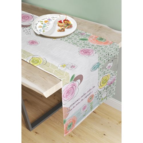 Runner 100% cotone decoro natural