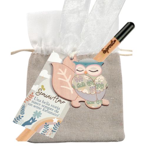 Decorazione gufo con matita piantabile