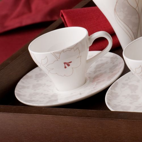 Tazza caffè con piatto anthea - 6 pz.