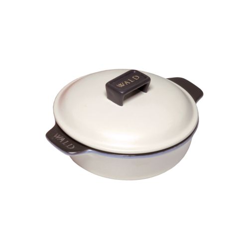 Tegame monoporzione con coperchio colore bianco