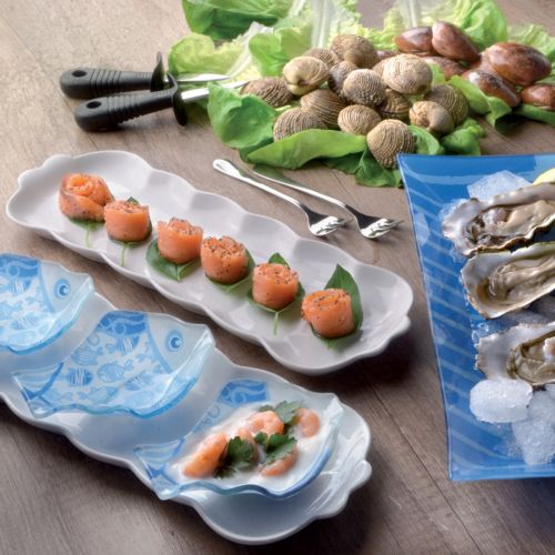 Set per molluschi: coltello + 4 forchettine